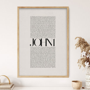 John 1, Bible Verse, Modern Bible, Scripture Wall Poster