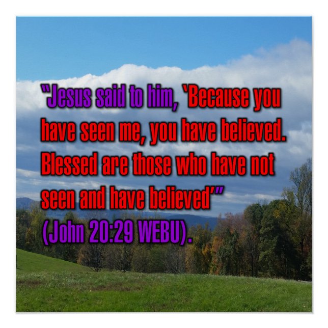 John 20:29 WEBU Poster (Front)