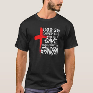 John 316 Christian Cross Bible  Christian Grandson T-Shirt