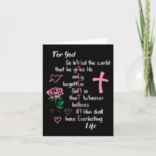 John 316 For God So Loved The World Valentines Chr Card