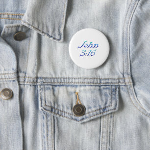 John 3:16 6 cm round badge