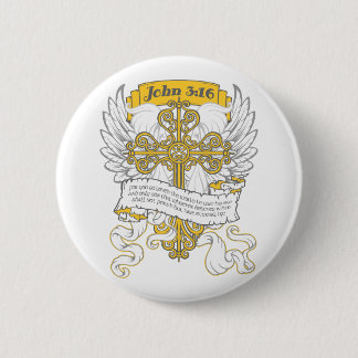 John 3:16 6 cm round badge
