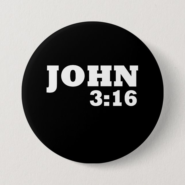 John 3:16 7.5 cm round badge (Front)