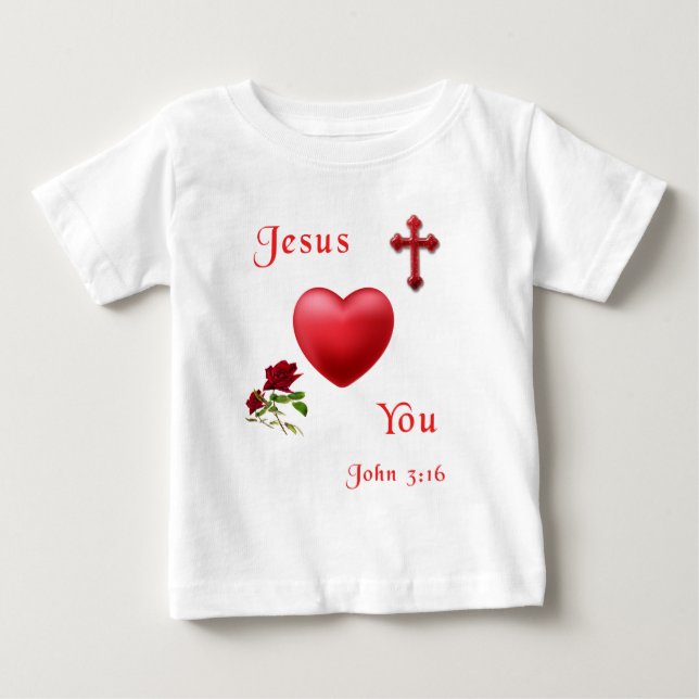 John 3:16 baby T-Shirt (Front)