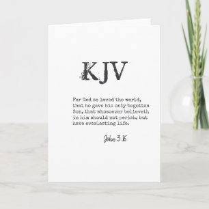 John 3:16 Bible Quote - Can be Customised Card