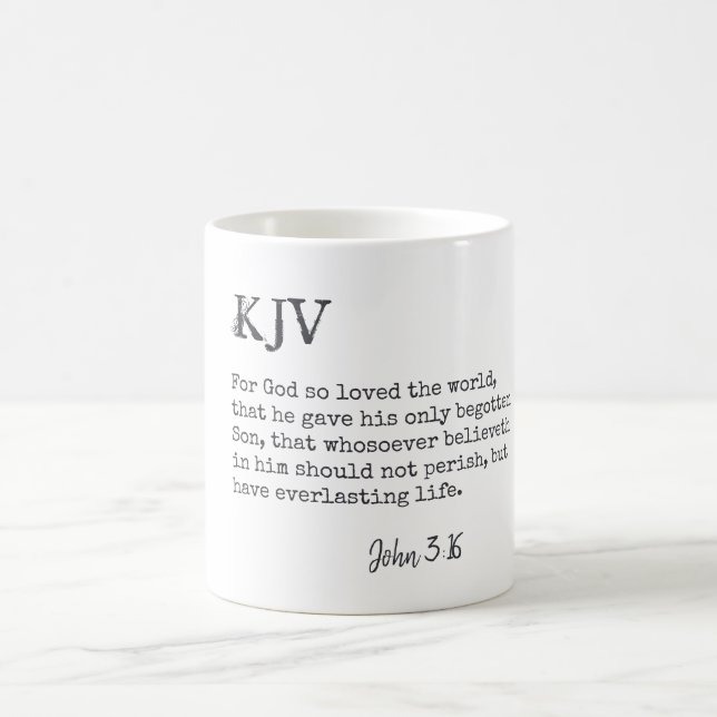 John 3:16 Bible Quote - Can be Customised Coffee Mug (Center)