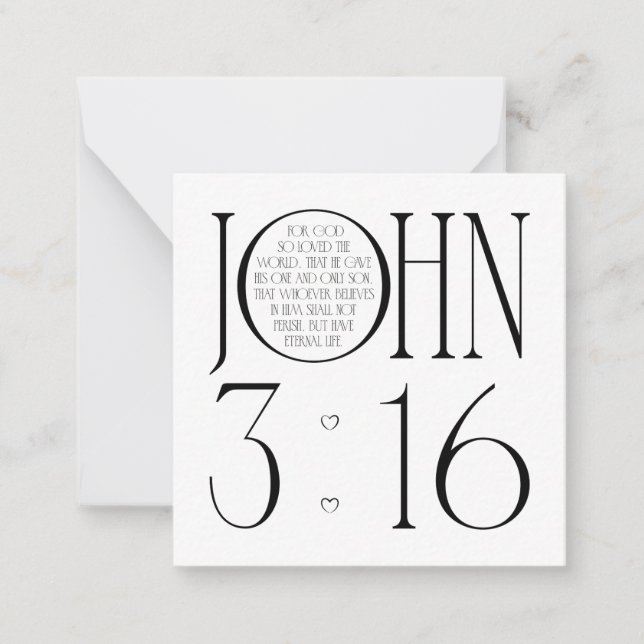 John 3:16 Bible Verse Card (Front)