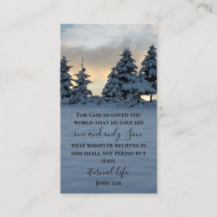 John 3:16 Bible Verse Custom Text Original Photo Business Card