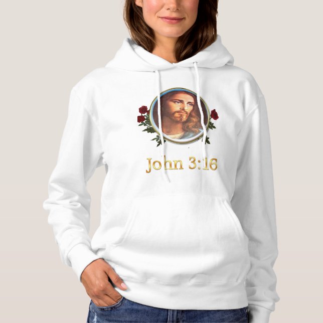 John 3:16 Bible verse Hoodie (Front)
