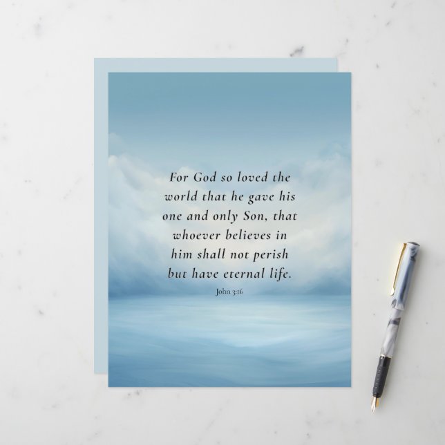 John 3:16 Bible Verse Image (Front/Back In Situ)