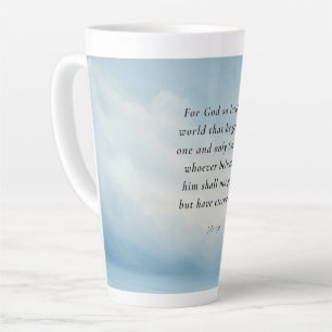 John 3:16 Bible Verse Image Latte Mug