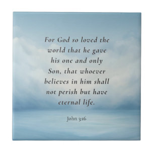 John 3:16 Bible Verse Image Tile