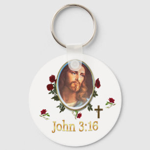 John 3:16 Bible verse Key Ring
