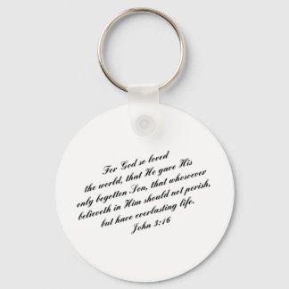 John 3:16 Bible Verse (KJV) Key Ring