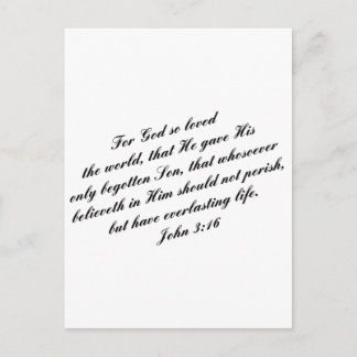 John 3:16 Bible Verse (KJV) Postcard