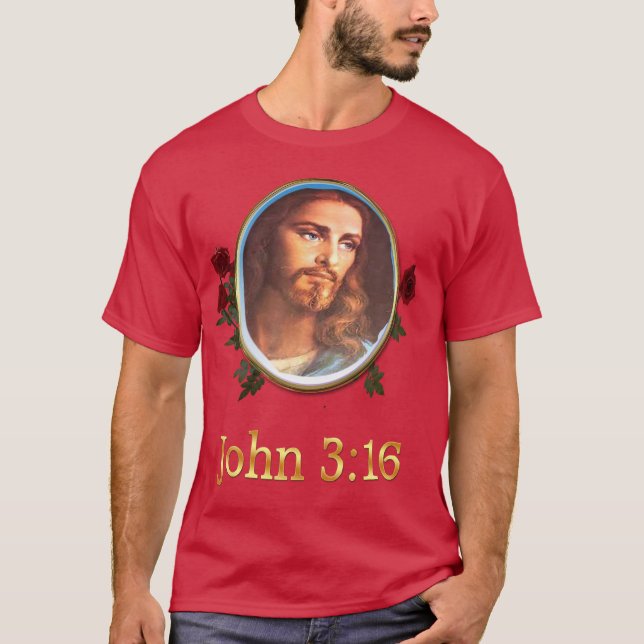 John 3:16 Bible verse T-Shirt (Front)