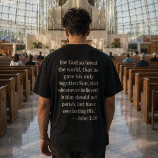 John 3:16 Bible Verse T-Shirt | Christian Faith
