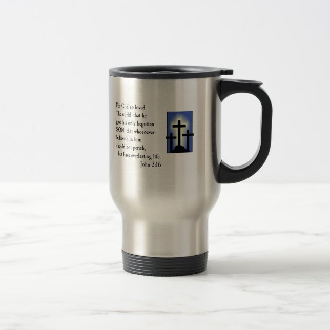John 3:16 Bible Verse Travel Mug Design (Right)