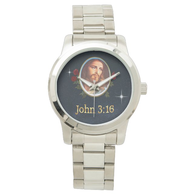 John 3:16 Bible verse Watch (Front)