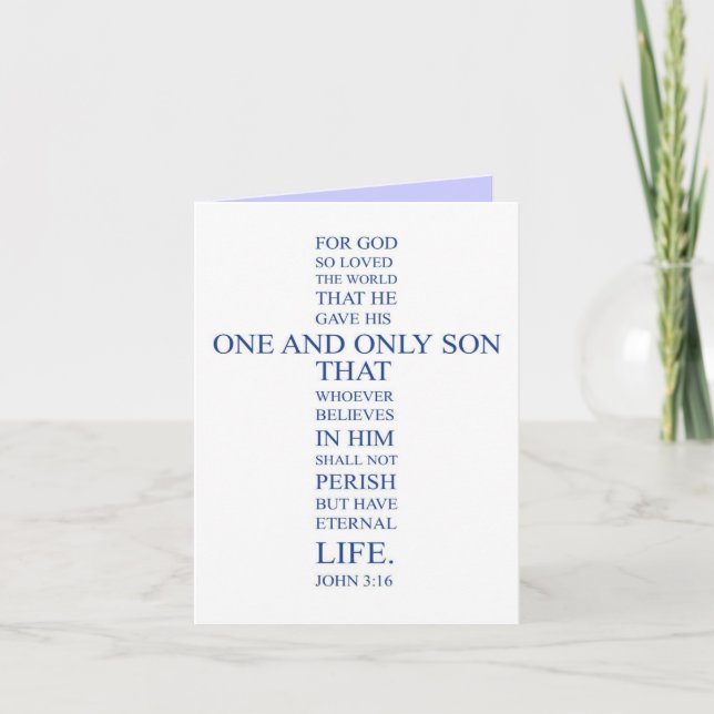 John 3:16 Blank Notecard (Front)