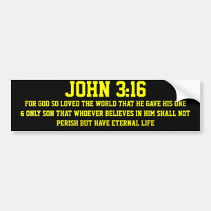 JOHN 3 16 BUMPER STICKER