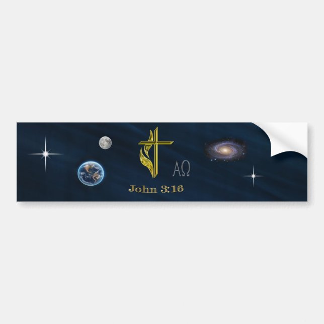 John 3:16 bumper sticker (Front)