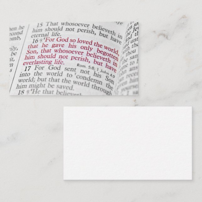 John 3:16 business card (Front/Back)