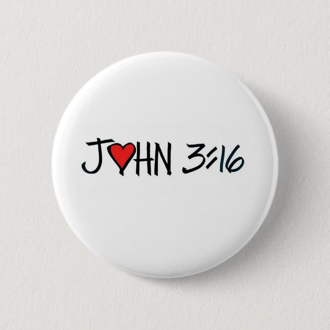 John 3:16 Button (Front)