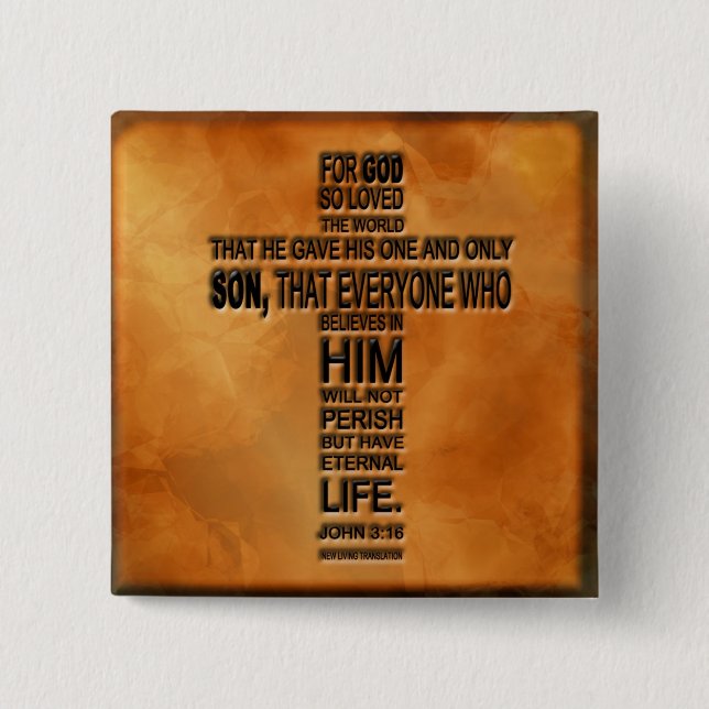 John 3:16 Button (Front)