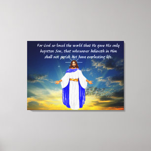 John 3:16 canvas print