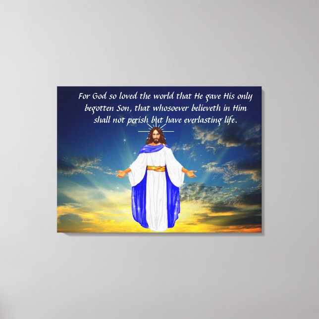 John 3:16  canvas print (Front)
