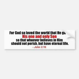 John 3:16 Christian Bumper Sticker