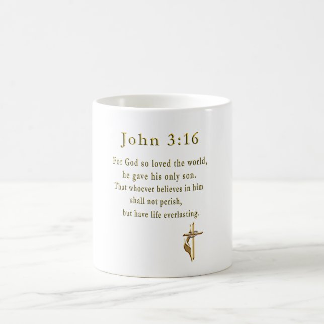 John 3:16 Christian coffee mug (Center)