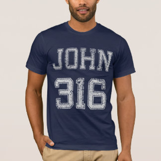 John 3:16 Christian Football Sports Fan T-Shirt