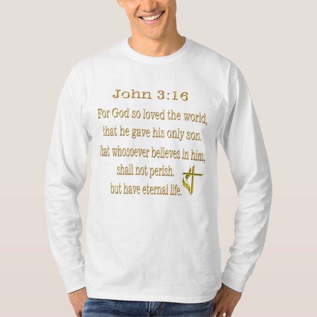 John 3:16 Christian t-shirt (Front)