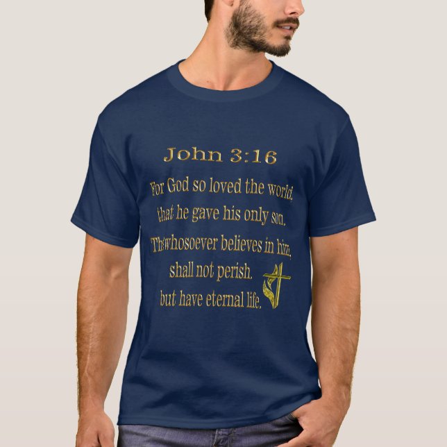 John 3:16 Christian t-shirt (Front)