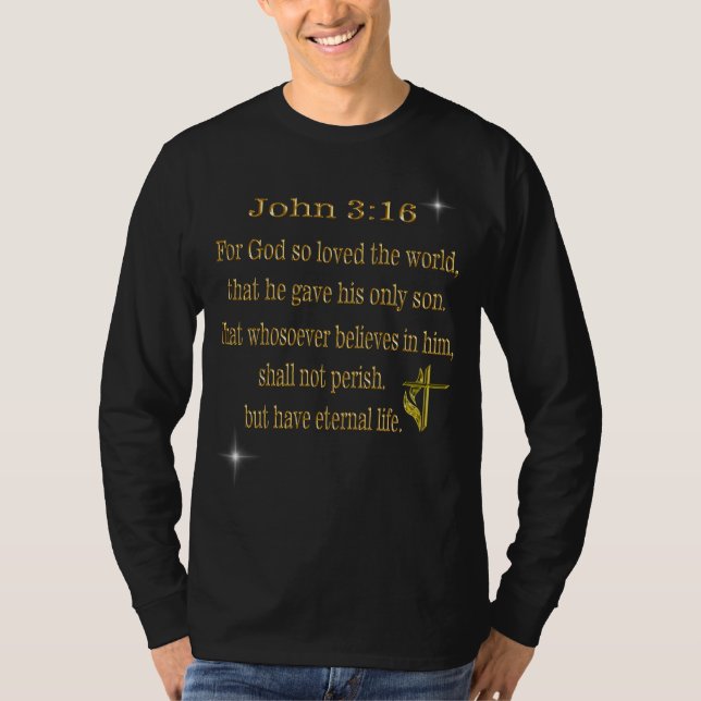 John 3:16 Christian t-shirt (Front)