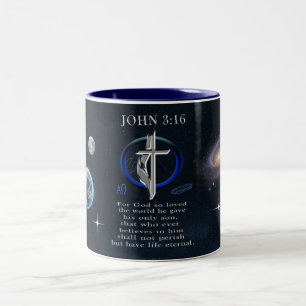 John 3:16 Christian  Two-Tone Coffee Mug