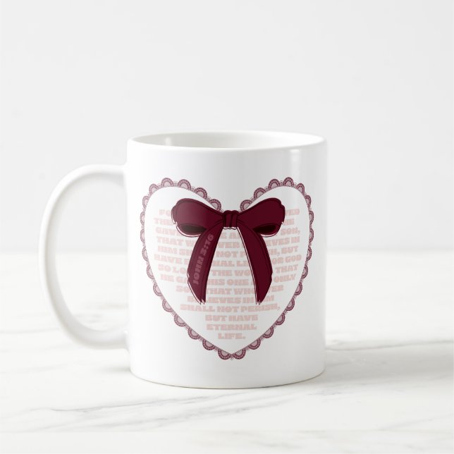 John 3:16 - Christian Valentine Coffee Mug (Left)