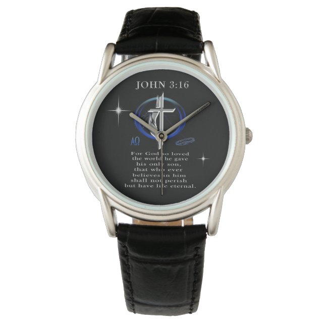 John 3:16 Christian  Watch (Front)