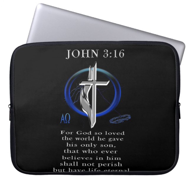 John 3:16 clothing laptop sleeve (Front)