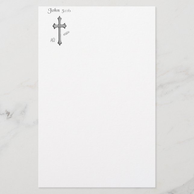 John 3:16 clothing stationery (Front)