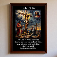 John 3:16 Crucifixion Calvary Hill Lightning Bolt 