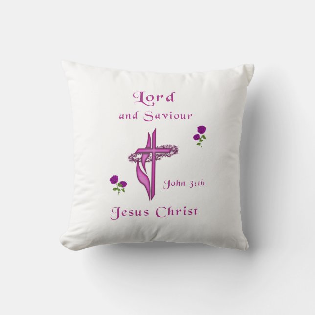 John 3:16 cushion (Front)