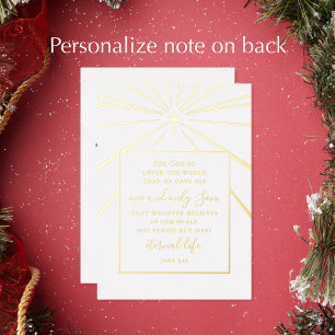 John 3:16 Custom Religious Church Christmas Gold