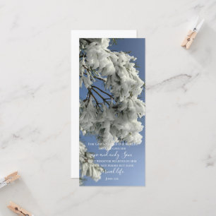 John 3:16 Custom Text Snow Nature Original Photo