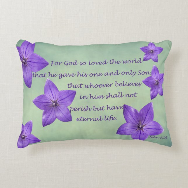 John 3:16 decorative cushion (Front)