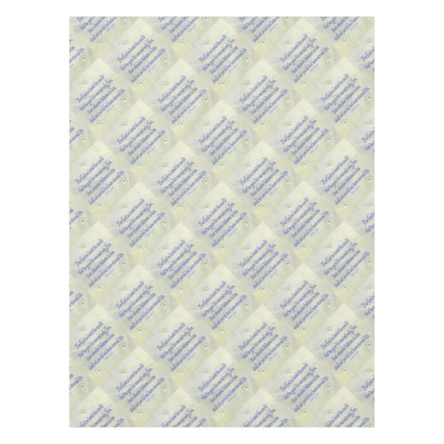 John 3:16 Dogwood Tablecloth (Front)