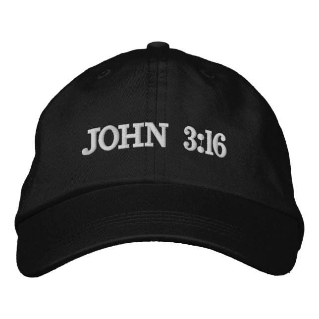 JOHN 3:16 EMBROIDERED HAT (Front)