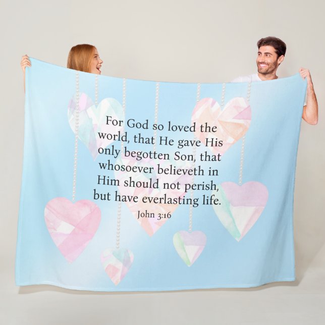 John 3:16  fleece blanket (In Situ)